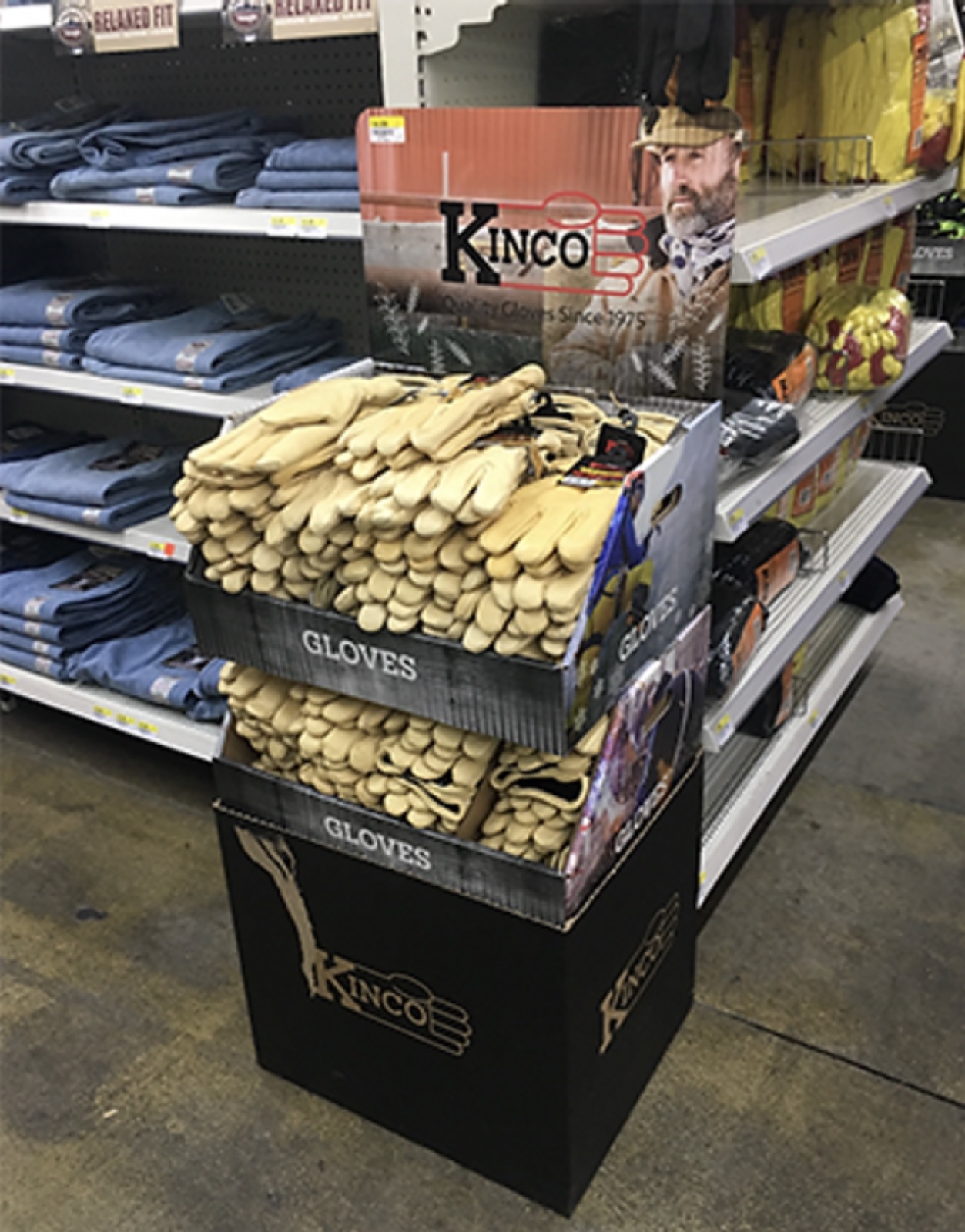 Kinco packaging in store