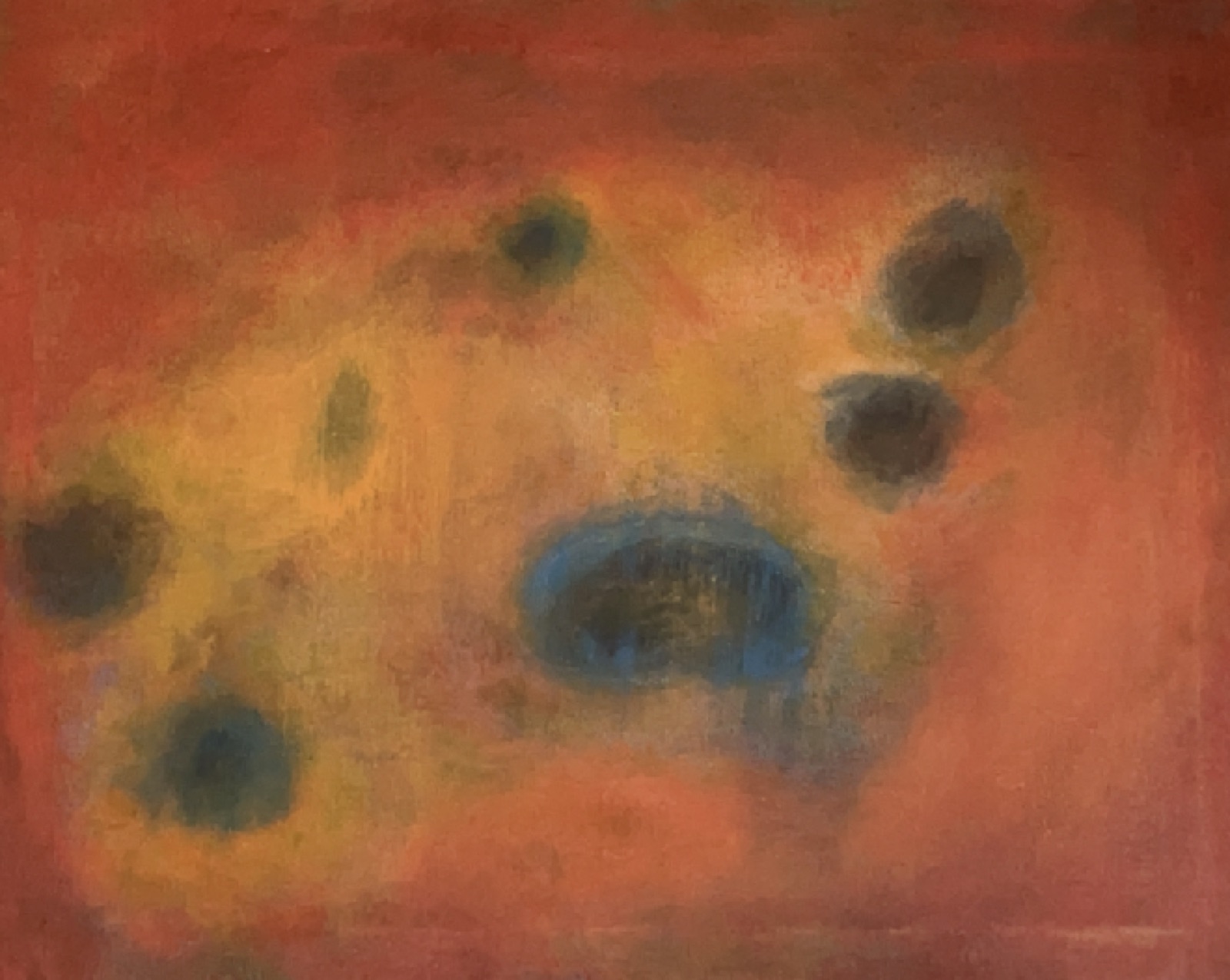 Red abstract painting